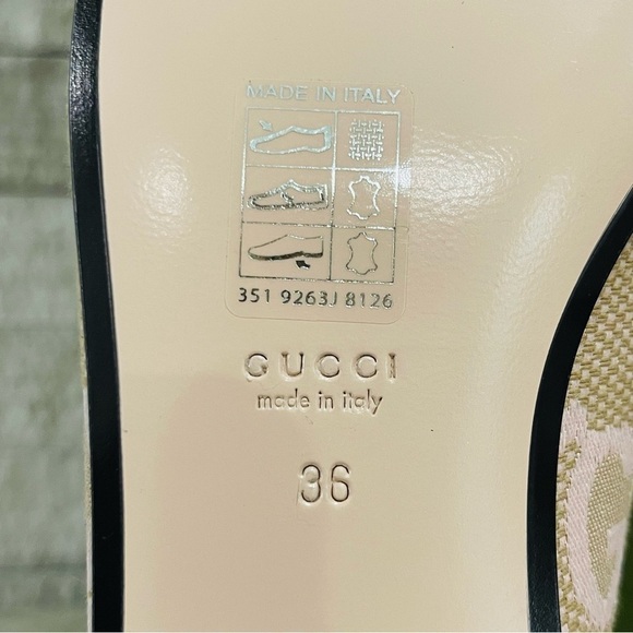 Gucci Jumbo GG Princetown Mules Slippers Perfect Pink Size 36 Canvas/Leather - Picture 15 of 16